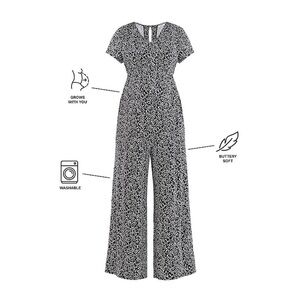 Motherhood Black and White Jumpsuit